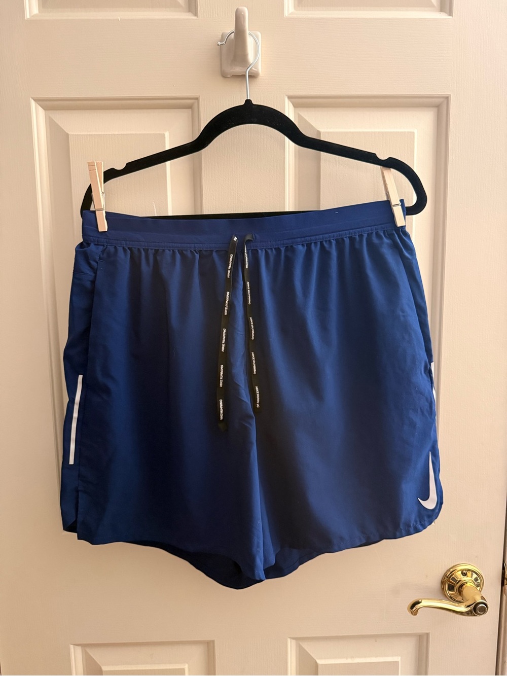 Nike Royal Blue Running Shorts with White Swoosh